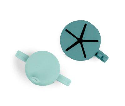Gobelet d'apprentissage et distributeur de snacks Peekaboo Deer Friends Blue