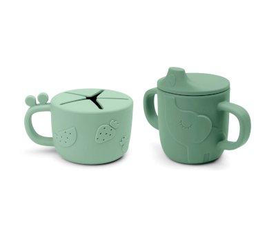 Gobelet d'apprentissage et distributeur de snacks Peekaboo Deer Friends Powder