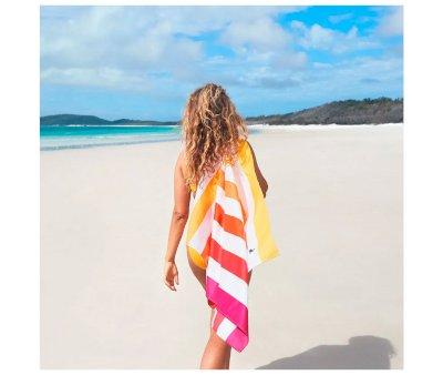 Toalha de Secagem rpida personalizvel Microfibra XL Summer Peach Sunrise