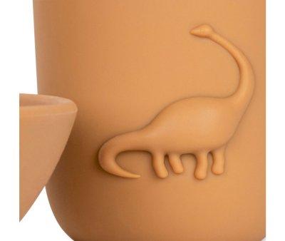 Vaso y Plato de Silicona Dino Almond