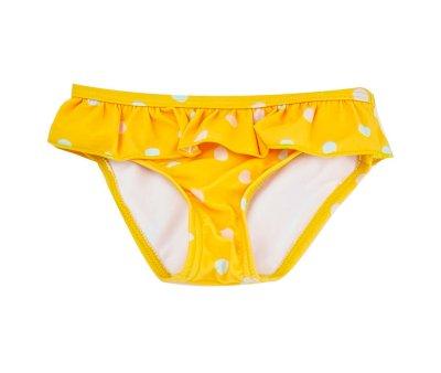Slip Bikini Protezione Solare Pois Giallo