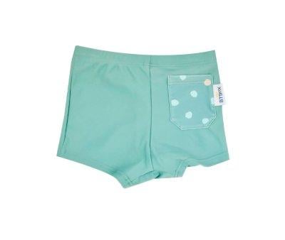 Short Swimsuit Sun Protection Polka Dots Mint