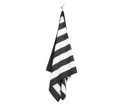 Extra Large Beach Towel Microfiber Black Cabana Personalised