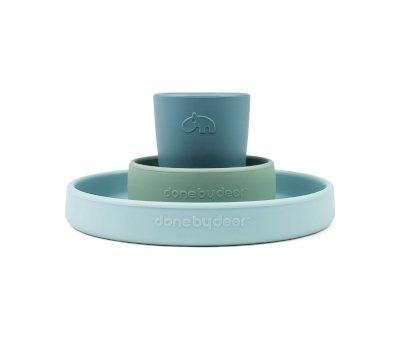 Conjunto Papas Silicone Azul Happy Clouds
