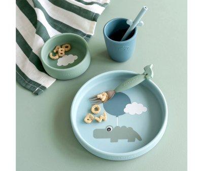 Conjunto Papas Silicone Azul Happy Clouds