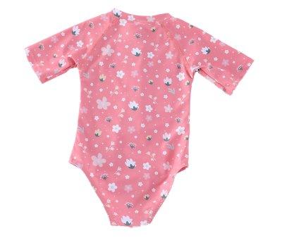 Swimsuit with Zipper Flowers