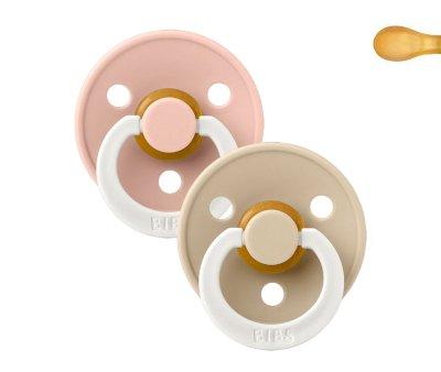 2 Succhietti BIBS Colour Simmetrica Notturni Blush/Vanilla
