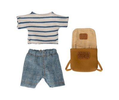 Roupas e Mochila Marron para Big Brother Mouse