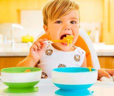 Pack of 3 Stay-Put Suction Bowls Blue/Green/Purple