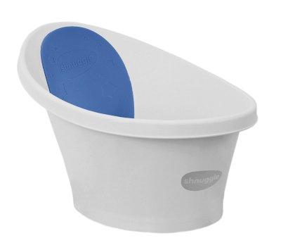 Dossier de baignoire blanc Shnuggle bleu marine