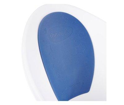 Dossier de baignoire blanc Shnuggle bleu marine