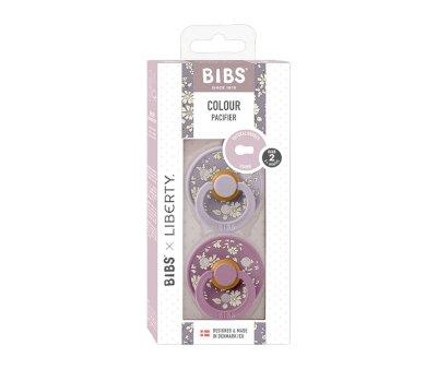 2 Succhietti BIBS Colour Round Liberty Capel Fossil Grey Mix