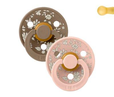 2 BIBS Pacifiers Colour Round Liberty Capel Blush Mix
