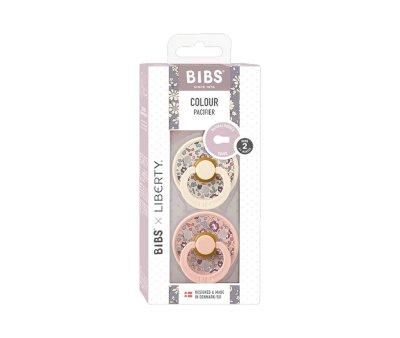 2 Succhietti BIBS Colour Round Liberty Eloise Blush Mix