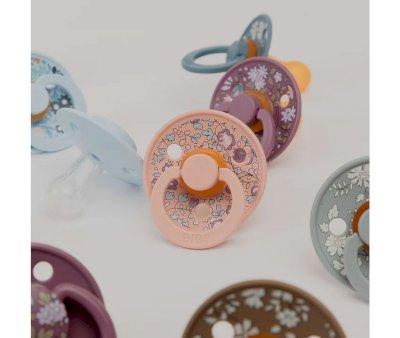 2 Succhietti BIBS Colour Round Liberty Chamomile Lawn Violet Sky Mix