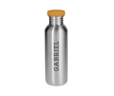 Personalised Mustard Basic Steel Bottle  750ml