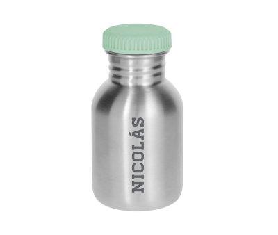 Personalised Sage Basic Steel Bottle 350ml