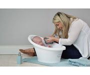Banheira Shnuggle Branca Encosto Cinza