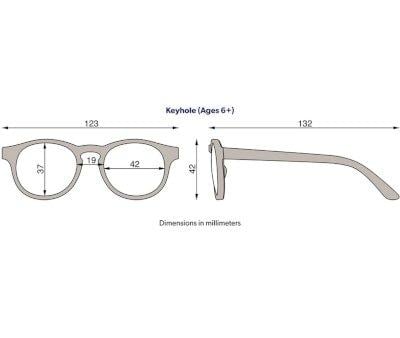 Occhiali da Sole (+6) Flessibili Keyhole Totally Tortoise