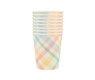 8 copos Plaid Pattern
