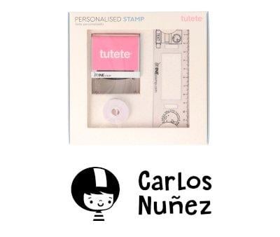 Timbro per tessuti Personalizzato Pilota + Nastro Capi Scuri