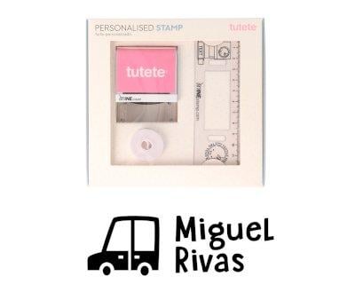 Timbro per tessuti Personalizzato Auto Retro + Nastro Capi Scuri
