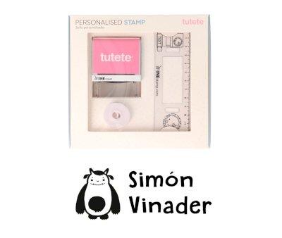 Timbro per tessuti Personalizzato Mostro1 + Nastro Capi Scuri