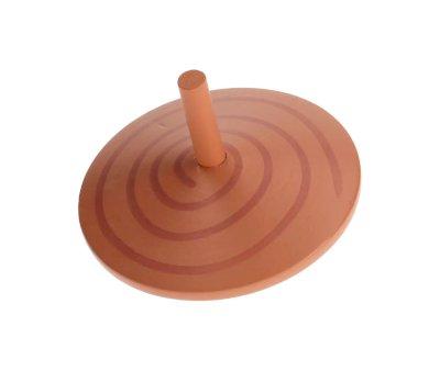 Trottola Legno Spirale Marrone Chiaro