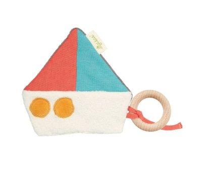 Mini Teething-Doudou Boat Green