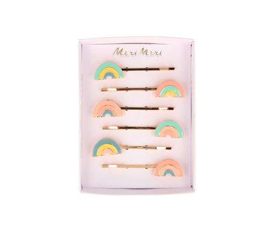 6 Rainbow Enamel Hairpins