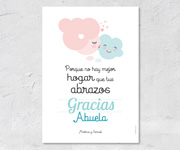 Lmina Personalizada Abuela nube azul
