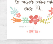 Lmina Personalizada Mam lo Mejor Eres T