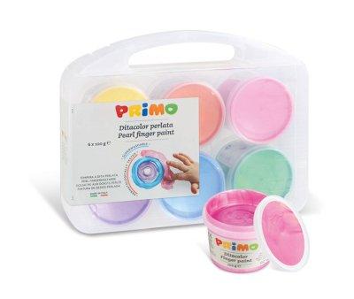 6 Pearlescent Finger Paint Jars
