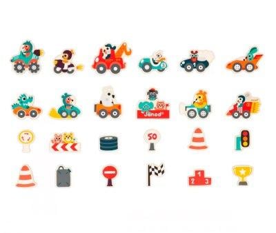 Imanes de Coches de Carreras 24 Piezas