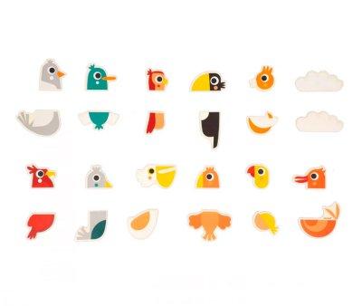 Mix & Match Bird Magnets 24 Pieces