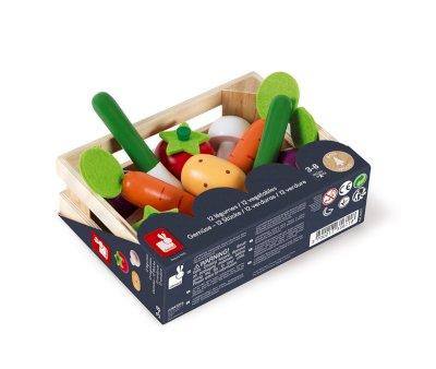 Wooden Box of 12 Vegetables