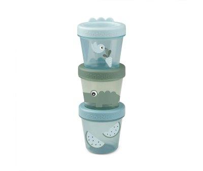 Set 3 Barattoli Porta Alimenti Croco Green
