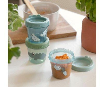 Set 3 Barattoli Porta Alimenti Croco Green