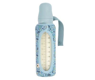 Large BIBS Liberty Baby Bottle Cover Chamomile Lawn Baby Blue
