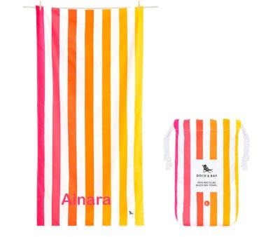 Toalha de Secagem rpida personalizvel Microfibra XL Summer Peach Sunrise
