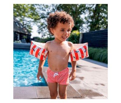 Whale Red/White Swimming Armbands Ages 2-6