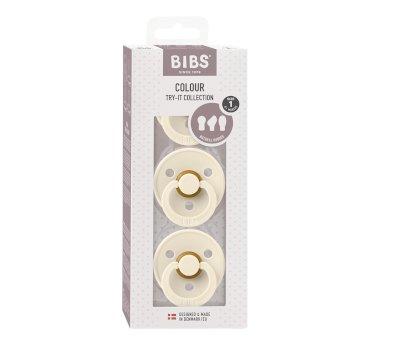 Pack of 3 BIBs Try-It Pacifiers Ivory