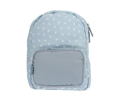 Mochila Infantil Acolchada Leaves Blue Personalizable