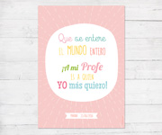 Lmina Personalizada Rosa Profe Te Quiero