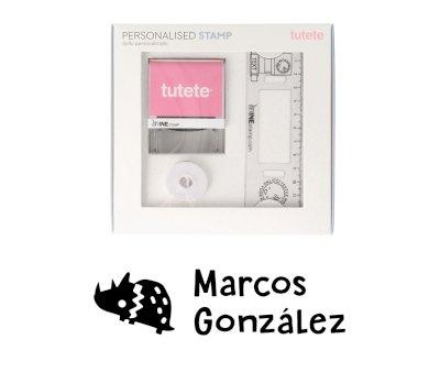 Timbro per tessuti Personalizzato Triceratops + Nastro Capi Scuri