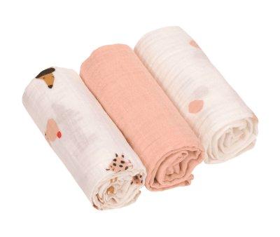 3 Muslins Swaddle & Burp Orange