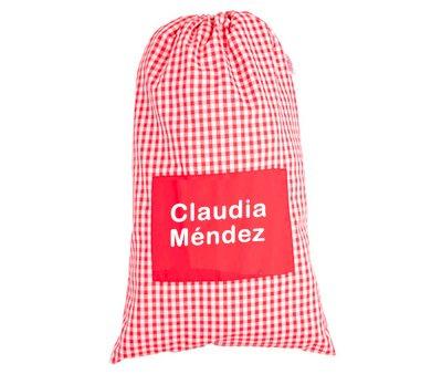 Bolsa para Muda de Roupa Personalizada Vichy Vermelho