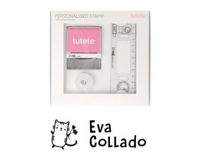 Timbro per tessuti Personalizzato Fantastic Cat + Nastro Capi Scuri