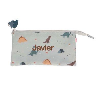 Trousse  3 Compartiments Dinos World Personnalisable