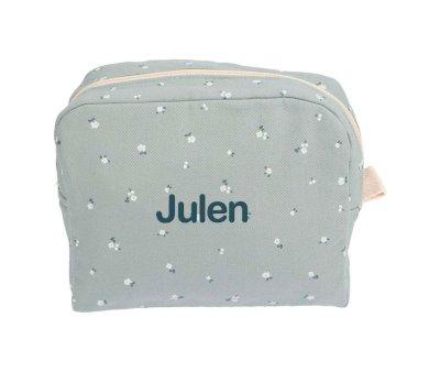 Large Toiletry Bag Petite Fleur Vert Personalised